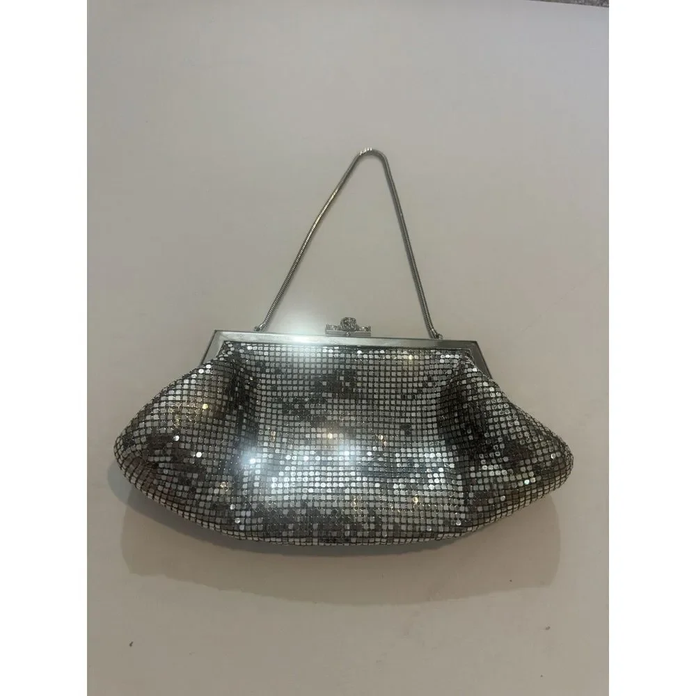 Beautiful Vintage Preston & York Blush Pink Beaded Sequin Clutch Evening Handbag